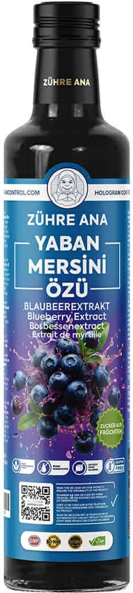 Zühre Ana Yaban Mersini Özü 640g – Bosbessenextract Siroop – 100% Fruitextract - Geschikt voor Dranken, Yoghurt & Smoothies