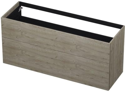 INK - Onderkast 2 Laden Push To Open 65cm Hout Decor - 1400x450x650 Mm - Greige Eiken