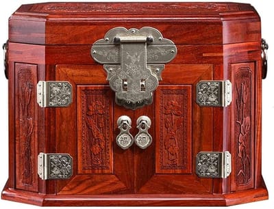 Sieradendoos - Houten Organizer - Sieraden Opbergen - Meerlaags Ontwerp - 26x20x19.5 cm - Palissander