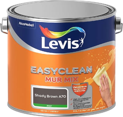 Levis - Easyclean Mur Mat Mix - Shady Brown A70 - Mengverf - 2,5 L