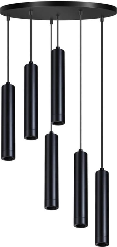 ETH Miller Hanglamp rond 6 x E27 Zwart