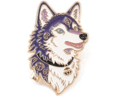 Pin - wolf - hond - dieren - spirit animal - broche - kledingspeld - geschenk - cadeau