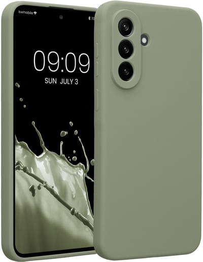 kwmobile telefoonhoesje geschikt voor Samsung Galaxy A37 5G - TPU backcover met siliconen coating - Smartphone case in grijsgroen