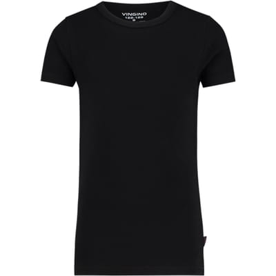 Vingino Short Sleeve Crew Neck Ts Boys Black Maat: XXS | T-Shirts Outlet | Unisex | Zwart