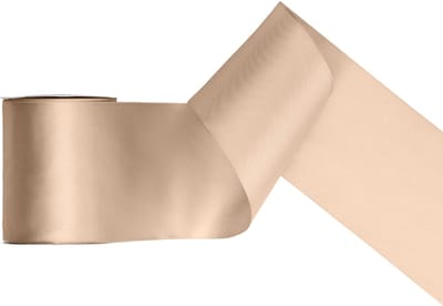 Satijn lint 100mm breed peach , rol 25 meter - hobbylint - sierlint - cadeaulint - satin ribbon