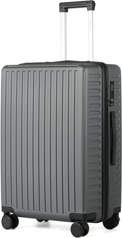 TAN.TOMI Reiskoffer Medium 66x44x27 - 65L - Spinner wielen - Lichtgewicht - TSA Slot - Donkergrijs