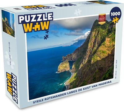 Puzzel Steile rotswanden langs de kust van Madeira - Legpuzzel - Puzzel 1000 stukjes volwassenen