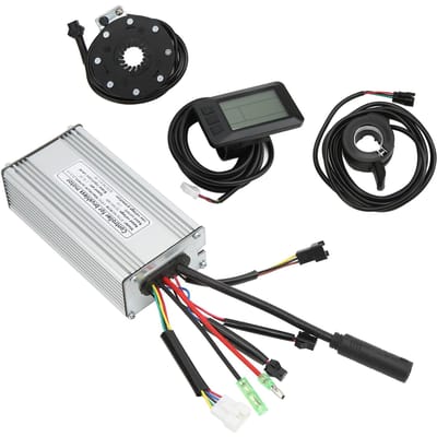 Contrôleur de Moteur de Vélo Électrique 22A Contrôleur à Onde Carrée avec Panneau LCD7U pour Moteur de Vélo 500W gray