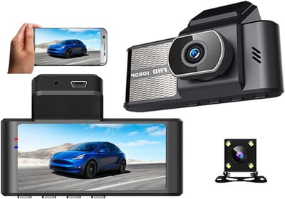 Dashcam Auto DVR - Autocamera Video Recorder - Veilig Rijden - 2 Kanaals Wifi - 1080P HD - Zwart