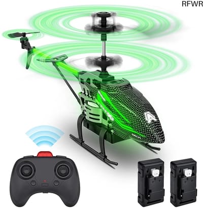 RFWR® Op afstand bestuurbare helikopter met LED-licht en gyrofunctie - 2,4 G RC speelgoed voor jongens en volwassenen