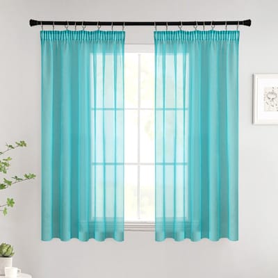 Unyqoos ® Transparante Voile Gordijnenset met Plooiband voor Slaapkamer en Woonkamer, Modern en Romantisch