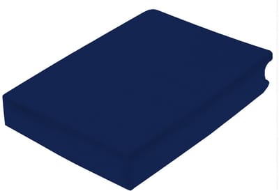 Princess Line Luxe Flanel Hoeslaken 1-Persoons - 90x200 cm - Extra Zacht & Warm - 100% Katoen - Donker Blauw - Strijkvrij - Rondom Elastiek - Hoekhoogte 28 cm