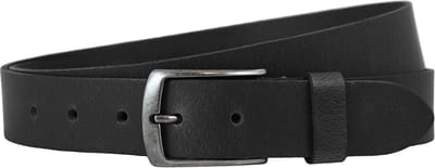 Landley Nette Leren Jeans Riem Zwart - Dames en Heren - 3.5 cm Breed - Echt Leer - Casual Pantalon Riem - Lengte totaal 120 cm / Riemmaat 105