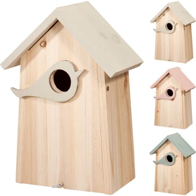 ProGarden vogelhuis hout 16x10x23cm tuin decoratie vogelhuisje.