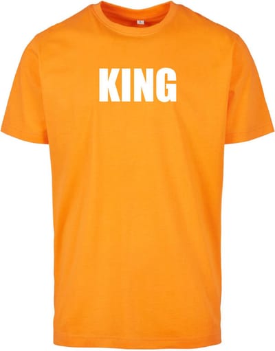 T-shirt oranje 3XL - King - soBAD. - Koningsdag - Oranje shirt dames - Oranje shirt heren - Unisex - Regular fit