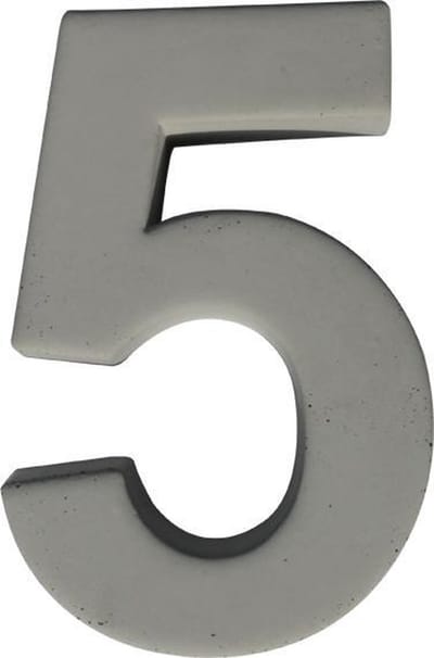 Huisnummer beton nr. 5