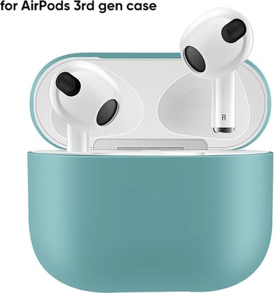 "Geschikt" voor Apple AirPods 3 Hoesje  in het Licht Blauw