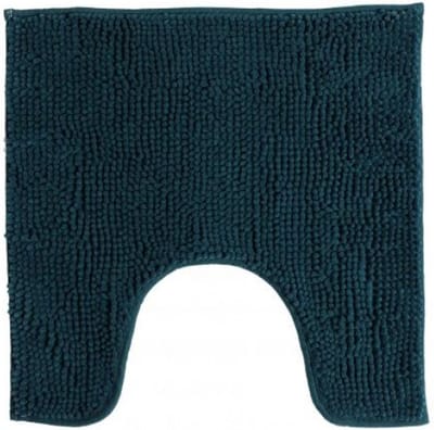 Urban Living WC/Toilet Badkamerkleedje/badmat tapijt - voor op de vloer - donkerblauw - 49 x 49 cm