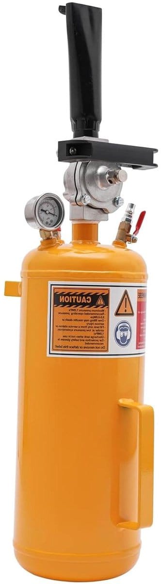 Bandenpomp Booster - Luchtpomp Banden - Banden Vullen - Veiligheidsventiel - 8 Liter Capaciteit - Geel