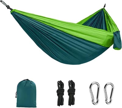 Draagbare Hangmat - Kampeerhangmat Outdoor - Ontspannen Buiten - Lichtgewicht Nylon - 270x140cm - Groen