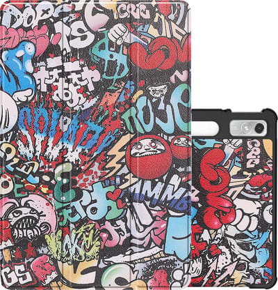 Hoes - Geschikt voor Lenovo Tab P11 Pro - Dun & Stevig - Trifold Bookcase - Hard Cover Case - Met Uitsparing Geschikt voor Lenovo Pen - Hardcover Book - Tablet Hoesje - Graffity