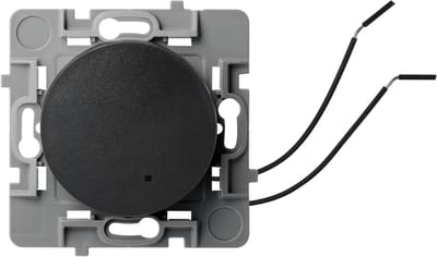 Drukschakelaar - Wandschakelaar controlelampje - Lichtregeling trappenhuis - Meerdere controlepunten - 48 x 48 x 41 mm - Zwart