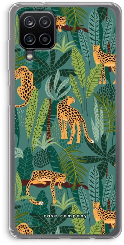Case Company® - Hoesje geschikt voor Samsung Galaxy A12 hoesje - Luipaard 2 - Soft Cover Telefoonhoesje - Bescherming aan alle Kanten en Schermrand