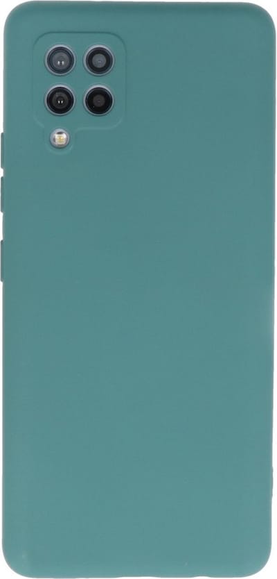 Hoogwaardige Siliconen back cover case -Geschikt voor Samsung Galaxy A22 4G - TPU hoesje Groen (2mm dik) Extra Stevig Hoesje
