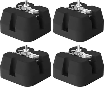 Airco Ondersteuning Platen - Buiteneenheid Stabilisator - Trillingsisolatie Buiten - Hoge Draagkracht 500kg - 15x15x8.5cm - Zwart