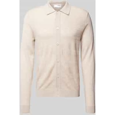 Cardigan met platte kraag, model 'TRAY'