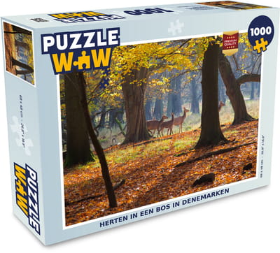 Puzzel Herten in een bos in Denemarken - Legpuzzel - Puzzel 1000 stukjes volwassenen