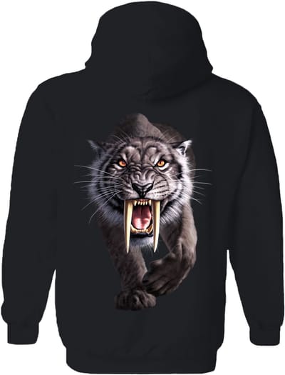 Sabeltand Tijger Black Sabertooth The Coloured House Hoodie S