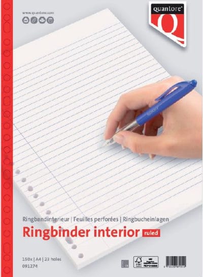 Interieur quantore a4 23r lijn 70gram 300p | 5 stuks