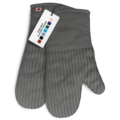 YAGXIG Siliconen hittebestendige handschoenen - grijs, 2 paar - 12,5 inch (ongeveer 5,1-31,8 cm) - Hittebestendige keukenhandschoenen - Ovenwanten - Kookhandschoenen - Bakhandschoenen Geschikt voor bakken, koken en grillen