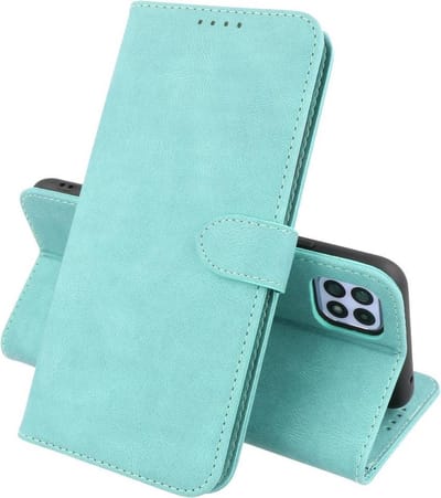Hoesje Geschikt voor Samsung Galaxy A22 5G - Hoesje Book Case Telefoonhoesje - Turquoise