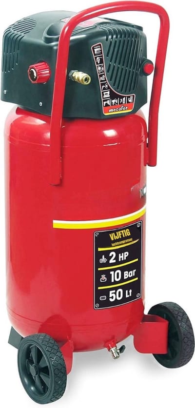 Thuys – Compressor 50 Liter – Stille Compressor – ‎47 x 62 x 54 cm – Rood