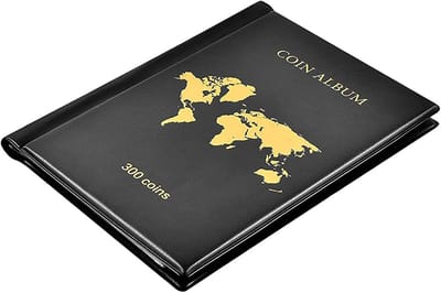 Munt Album - Verzamelmap - Munten Verzamelen - Leren Kaft - Grote Capaciteit - Zwart