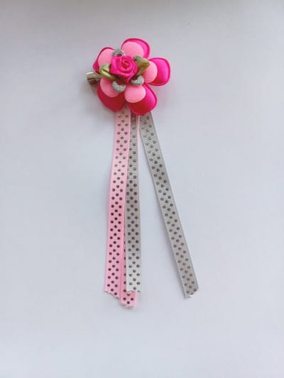 Le Sjalerie Meisje Speldje Corsage Roze met Bloem Meisje Accessoire - ZIE OMSCHRIJVING!-