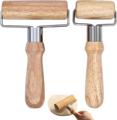 Houten deegroller set van 2, kleine en middelgrote deegrollers voor pizza, taarten en koekjes bakken