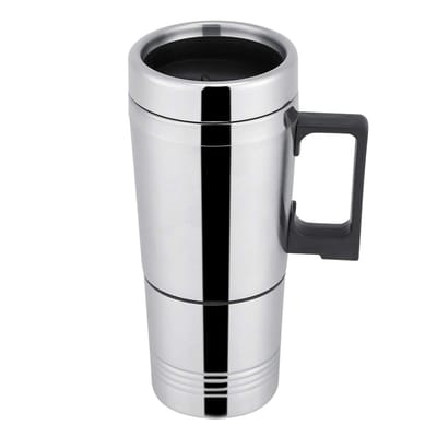 Allecto - Warmwaterkoker - Draagbaar koffiezetapparaat - Roestvrij staal - Elektrisch autokoffiezetter - Verwarming drinkbeker - Geschikt voor ond