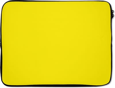Laptophoes 15.6 inch - Geel - Citroen - Neon - Kleuren - Laptop sleeve - Binnenmaat 37x26 cm - Zwarte achterkant - Back to school spullen - Schoolspullen jongens en meisjes middelbare school - Macbook air hoes - Chromebook sleeve