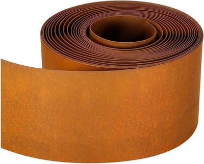 Tuinrand Afscheiding - Flexibel Metaal - Tuin Ordenen - Natuurlijke Roestlook - 20.2 x 11 cm - Veelkleurig