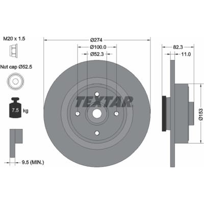 Remschijf TEXTAR 92141403