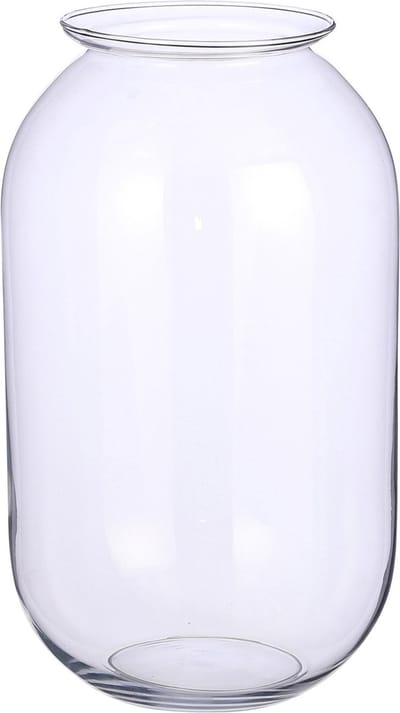 Mica Decorations bloemenvaas- transparant - van glas - D19 x H30 cm - boeketten - siertakken - 8.5 liter