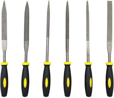 Naaldvijl Set - Precisie Vijlen - Gedetailleerd Werk - Koolstofstaal Constructie - 4 x 160 mm - Afgebeeld