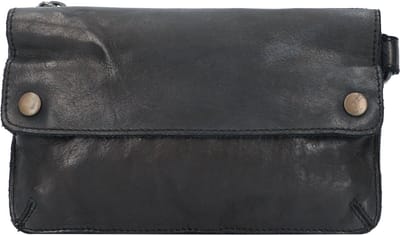 HAROLD'S Leren Gordeltas Schoudertas Submarine Beltbag Black Zwart
