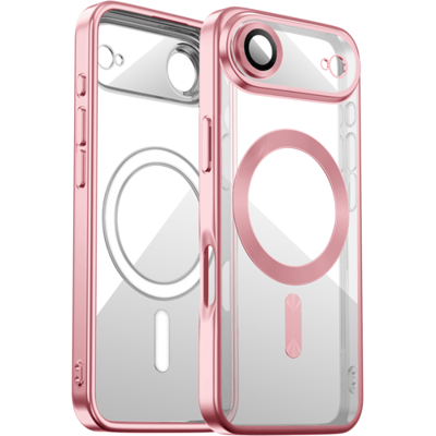 Coverzs luxe Magneet hoesje geschikt voor iPhone Air met camera cover (Rosegoud) – premium magnetisch case met sterke bescherming en perfecte pasvorm