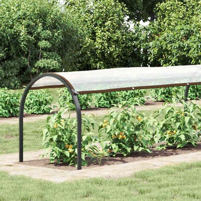 vidaXL - Doorzichtig - zeildoek - met - zeilringen - 1x10 - m - polyethyleen