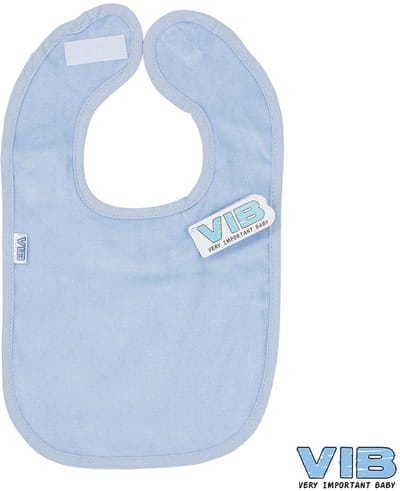 VIB® - Slabbetje Luxe velours - Baby Blauw Uni - Babykleertjes - Slabbetjes - zwangerschap aankondiging - baby aankondiging