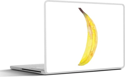 Laptop sticker - 14 inch - Banaan - Aquarel - Wit - 32x5x23x5cm - Laptopstickers - Laptop skin - Cover